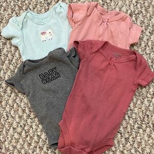 Baby Bear Kids One Pieces Set - Pink, Gray, Red, Blue